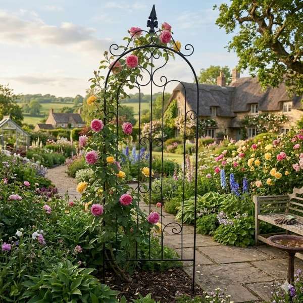 Wunderschönes Gerades Rankgitter Madrid aus Metall